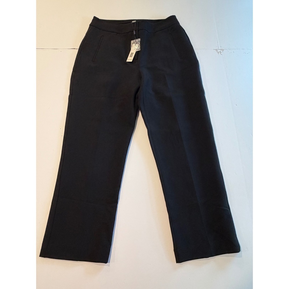 Tahari Black Wide Leg Dress Pants Womens Size 8 NWT Professional Trousers